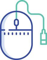 Wireless Mouse outline color illustration vector