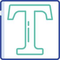 Type tool outline color illustration vector