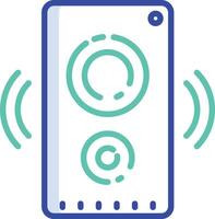 Speaker outline color illustration vector