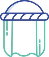 Turtle outline color illustration vector