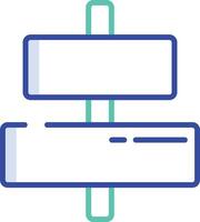 Center Alignment outline color illustration vector
