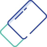 Eraser outline color illustration vector