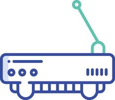 router outline color illustration vector
