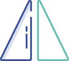 Flip vertical outline color illustration vector
