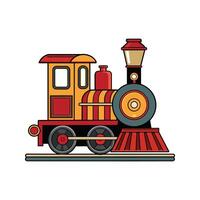 Retro style steam engine train illustration vector