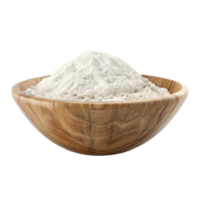 Bowl of White Flour Isolated on Transparent background AI-Generative png
