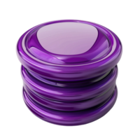 Realistic Purple Podium 3D Rendering for Product Display on Transparent background AI-Generative png