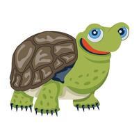WebAn icon of pond turtle in flat style vector