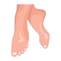 WebFlat icon showing beautiful soft feet vector