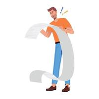 WebA flat illustration of employee tasks list vector