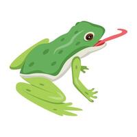 WebA flat style icon of eating frog vector