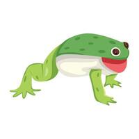 WebA flat icon of frog mascot vector