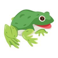WebGarden frog icon in flat style vector