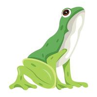 WebAnuran mascot icon in flat style vector
