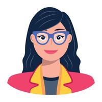 A flat style character of office secretary vector