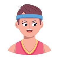 A flat style character of naughty boy vector