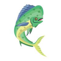 WebA flat style icon of dorado dolphin vector