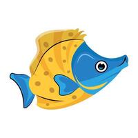 WebA flat icon showing cute angelfish vector