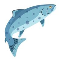 WebA flat style icon of trout fish vector