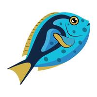 WebA flat style icon of acanthuridae fish vector