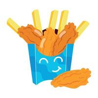 WebA flat style sticker of making egg toasts vector