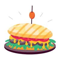 WebA flat style sticker of making egg toasts vector