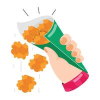 WebChicken bites sticker in flat style vector