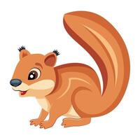 WeFlat style cartoon of tree squirrelb vector
