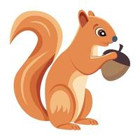WebA flat style icon of squirrel nut vector