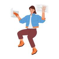 WebA flat illustration showing a person using interface technology vector