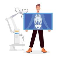 WebA flat character illustration of x ray vector