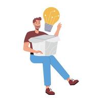 WebA flat style illustration of ai innovation vector