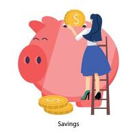 WebCharacter based flat illustration of savings vector