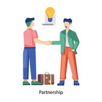 WebA flat illustration of partnership handshake vector