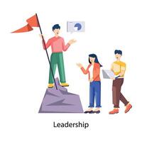 WebCharacter based flat illustration of leadership vector