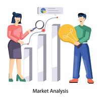 WebAn illustration of market analysis in flat style vector