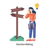WebA flat style illustration of decision making vector