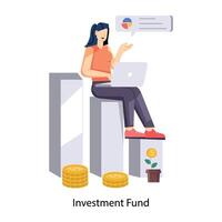WebA flat style illustration of investment fund vector