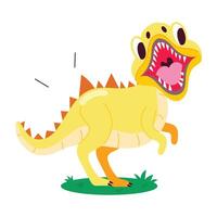 Basic RGBTryannosaurus dinosaur sticker in flat style vector