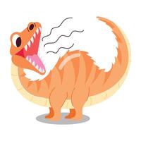 Basic RGBA flat style mascot of dinosaur reptile vector