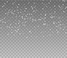 Falling snowflakes on transparent background vector