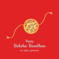 Raksha Bandhan Hindi Calligraphy Text with Abstract Background Template Design vector