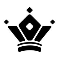A glyph style icon of royal crown vector