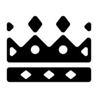 A glyph style icon of royal crown vector