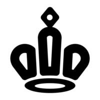Royal headpiece icon designed in solid style vector
