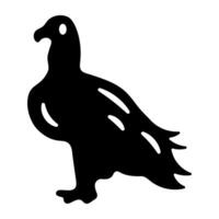 A glyph style icon of vulture vector
