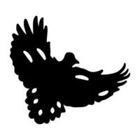 A glyph style icon of vulture vector