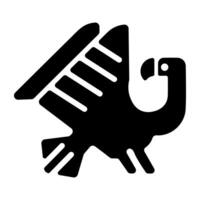 A glyph style icon of vulture vector
