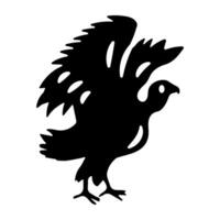 A glyph style icon of vulture vector