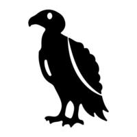 A glyph style icon of vulture vector